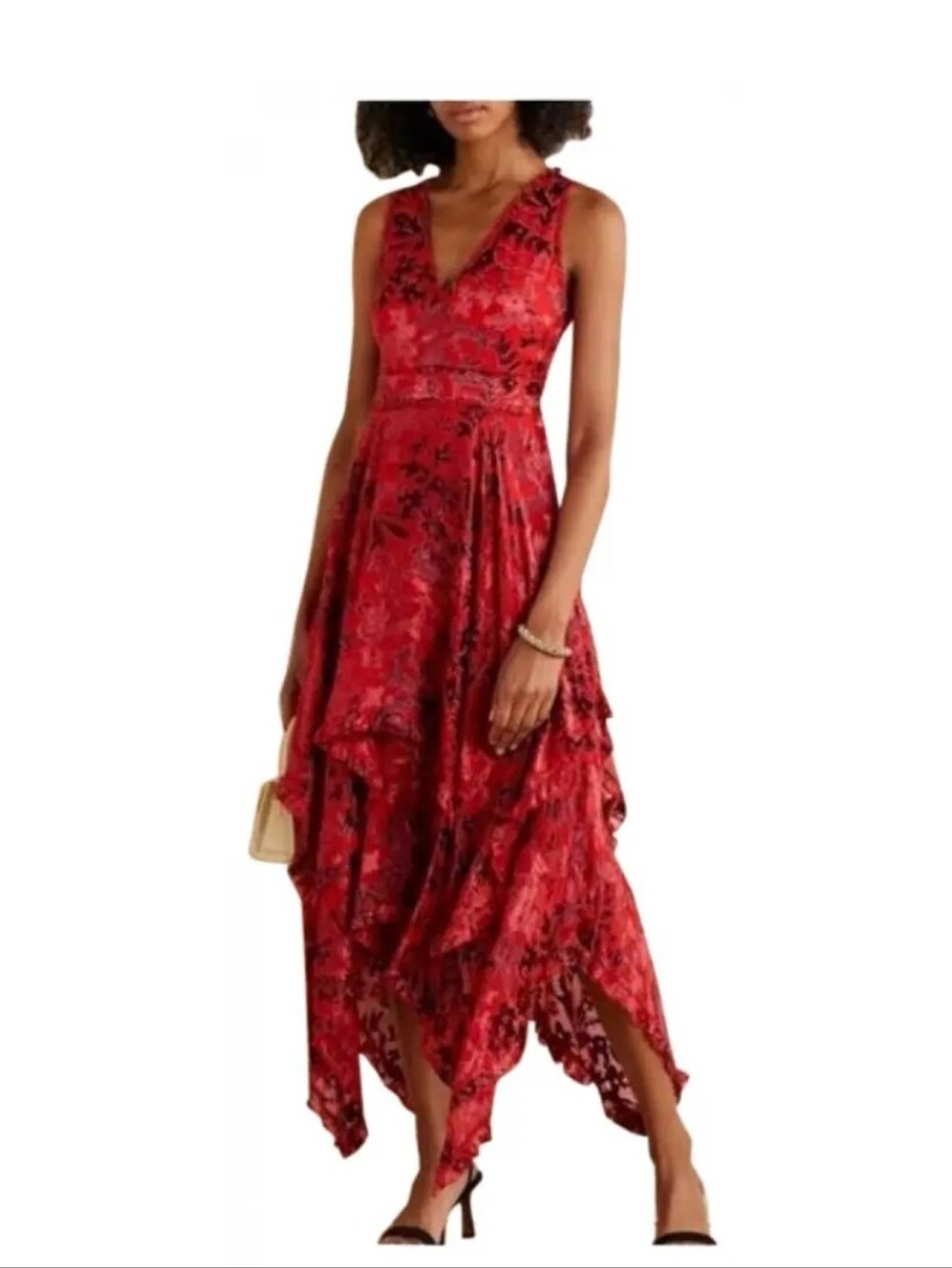 ALICE + OLIVIA Sammi Double-Layered Handkerchief Dress NWT